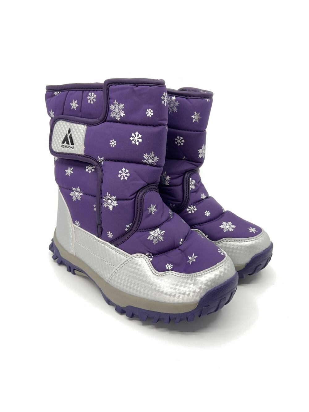 MISHANSHA Kids Snow Boots Purple Snowflake EU 34 Winter No Box